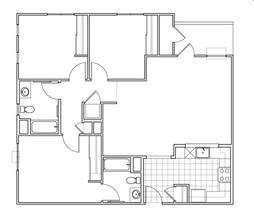 3 Beds, 2 Baths Model floor plan